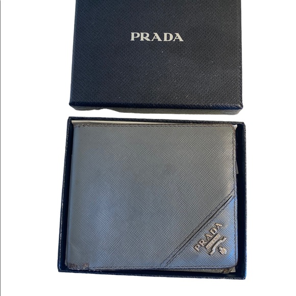 Prada Other - Gray Prada Saffiano Leather Bifold Wallet